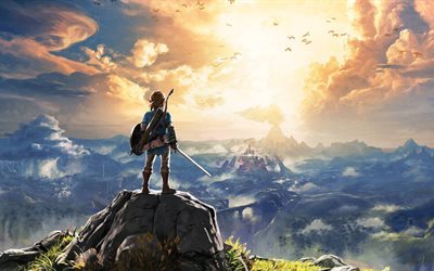 La Leyenda De Zelda Aliento De La naturaleza, 4k, personajes, juegos de 2017