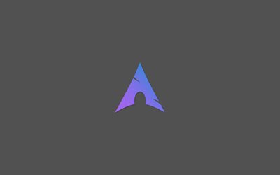 arch linux -, 4k -, linux-distribution, logo, emblem