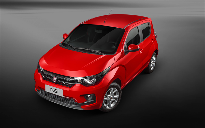 Fiat Mobi, 2018, rouge &#224; hayon, de nouvelles voitures, Fiat