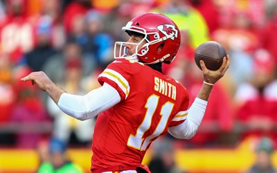 Alex Smith, 4k, amerikansk fotboll, NFL, quarterback, Kansas City Chiefs