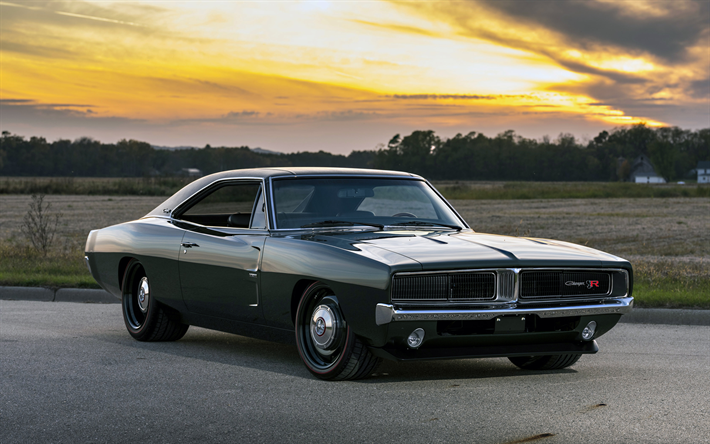 ringbrothers dodge charger &#252;berl&#228;ufer, 4k, 1969-autos, muscle-cars, retro cars, dodge charger, dodge