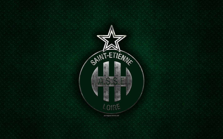 Download wallpapers AS Saint-Etienne, ASSE, French football club, green