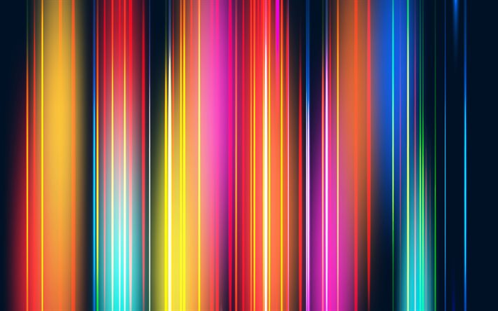 4k, colorful neon rays, colorful lines, abstract art, gradient rays, colorful backgrounds, creative