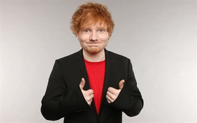 Ed Sheeran, Edward Christopher Sheeran, portrait, 4k, smile, British singer, musician