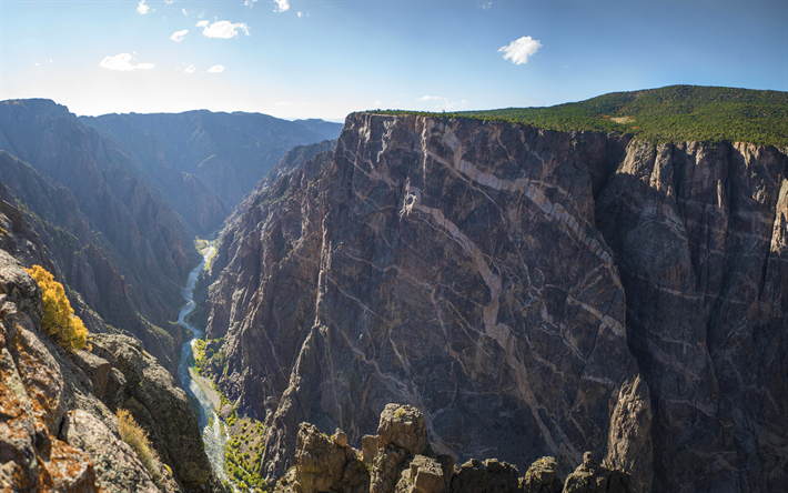 Black Canyon, 4k, Amerika, Gunnison National Park, amerikanska landm&#228;rken, Colorado, USA
