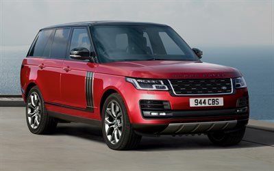 Land Rover, Range Rover SVAutobiography, 2017, 4k, red SUV, luxury cars, British cars