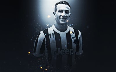 Federico Bernardeschi, 4k, creative art, Juventus FC, Italian footballer, lighting effects, Serie A, Italy, football players