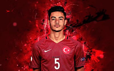 ozan kabak, fotoshooting, türkei nationalmannschaft, fan-kunst, kabak, fußball, fußballspieler, neon-lichter, die abstrakte kunst, die türkische fußball-nationalmannschaft