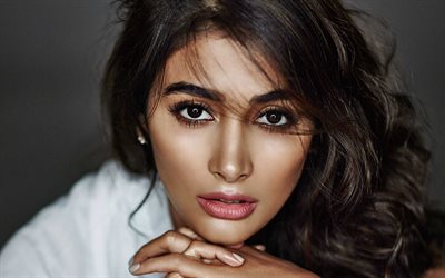 pooja hegde, close-up, 2018, bollywood, fotoshooting, portrait, make-up, indische schauspielerin, sch&#246;nheit