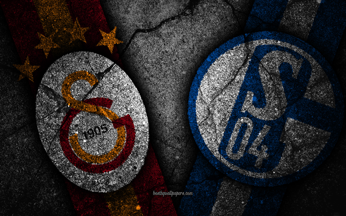 3 Galatasaray-Schalke 04, Şampiyonlar Ligi, Grup Aşaması, Yuvarlak, yaratıcı, Galatasaray FC, Schalke 04 FC, siyah taş