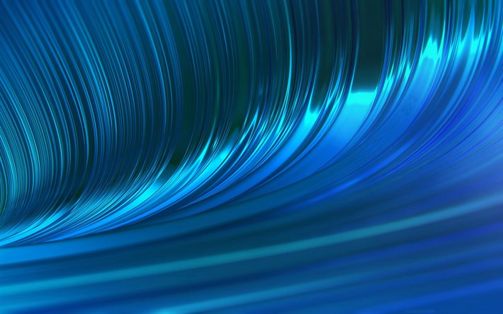 blue waves background, blue creative background, wave backgrounds, shiny blue waves