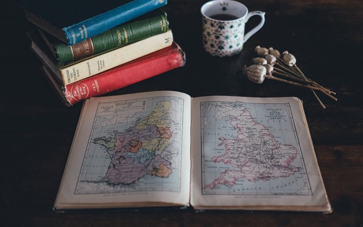 Royaume-UNI de la carte, de la Carte de la Grande-Bretagne, Carte de France, Carte de l&#39;Angleterre, de l&#39;Atlas, des concepts de voyage