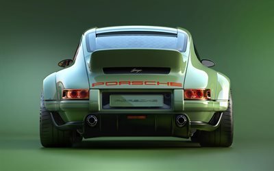 Porsche 911, 4k, supercars, Singer, tuning, Porsche