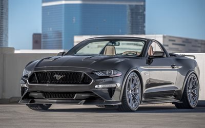 4k, el Ford Mustang GT Convertible de 2017, los coches, supercars, nuevo Mustang, Ford