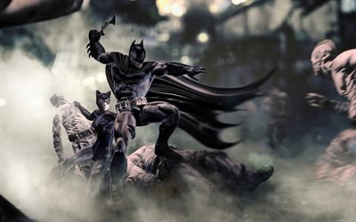 batman, catwoman -, superhelden -, kunst -, batman-arkham city