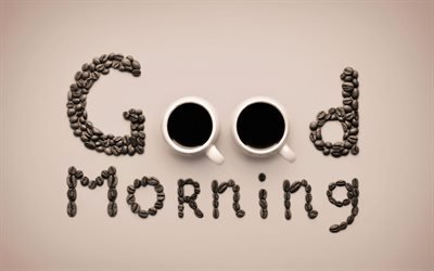 guten morgen, kaffee tasse, kreative, kunst, kaffee