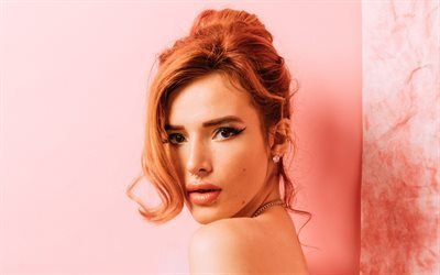 Bella Thorne, portrait, face, american actress, make-up, piercing, Annabella Avery Thorne