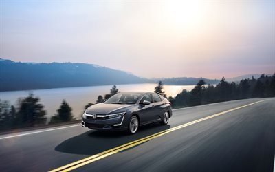 Honda Clarity Plug-in Hybrid, 4k, 2018 cars, road, new Clarity, Honda