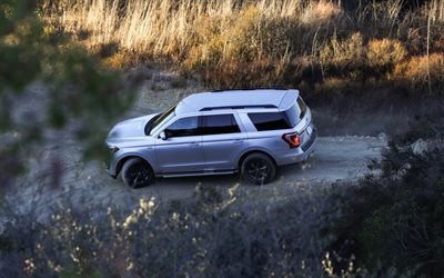 Ford Expedition, 2018, 4k, SUV di lusso, argento Spedizione, USA, auto Americane, Ford
