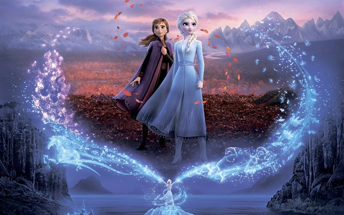 Descargar fondos de pantalla Anna y Elsa, Frozen 2, 4k, cartel, 2019  película, Congelados Dos, de Disney, Frozen II libre. Imágenes fondos de  descarga gratuita