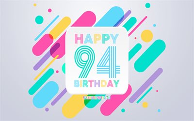 嬉しい第94年に誕生日, 抽象誕生の背景, 嬉しい第94歳の誕生日, カラフルな抽象化, 第94お誕生日おめで, お誕生日ラインの背景, 94年に誕生日, 94年に誕生パーティー