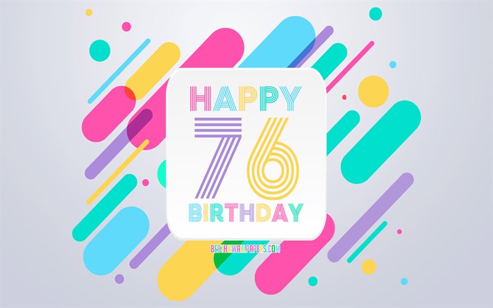 嬉しい76年に誕生日, 抽象誕生の背景, 嬉しい76歳の誕生日, カラフルな抽象化, 第76回お誕生日おめで, お誕生日ラインの背景, 76年に誕生日, 76年に誕生パーティー