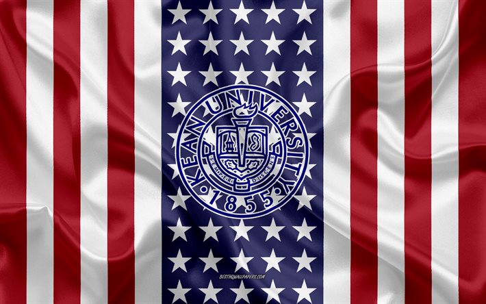 Kean &#220;niversitesi Amblemi, Amerikan Bayrağı, Kean &#220;niversitesi logosu, Union, New Jersey, ABD, Kean &#220;niversitesi