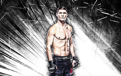 4k, Charles Rosa, gruneg art, american fighters, MMA, UFC, Mixed martial arts, white abstract rays, Charles Rosa 4K, UFC fighters, MMA fighters