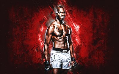Khama Worthy, MMA, UFC, american fighter, red stone background, Ultimate Fighting Championship