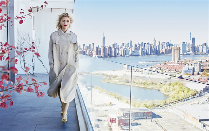 Claire Danes, sesi&#243;n de fotos, el vestido gris, caminando mujer, actriz Estadounidense