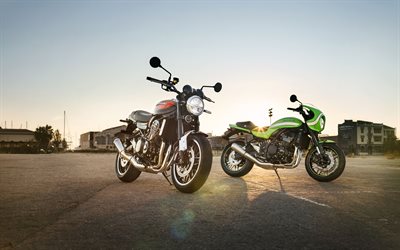 川崎Z900RS, 4k, superbikes, 2018年までバイク, 新Z900RS, 日本の二輪車, 川崎
