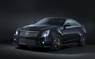 Cadillac CTS-V Coupe, 2018 cars, supercars, headlights, Cadillac