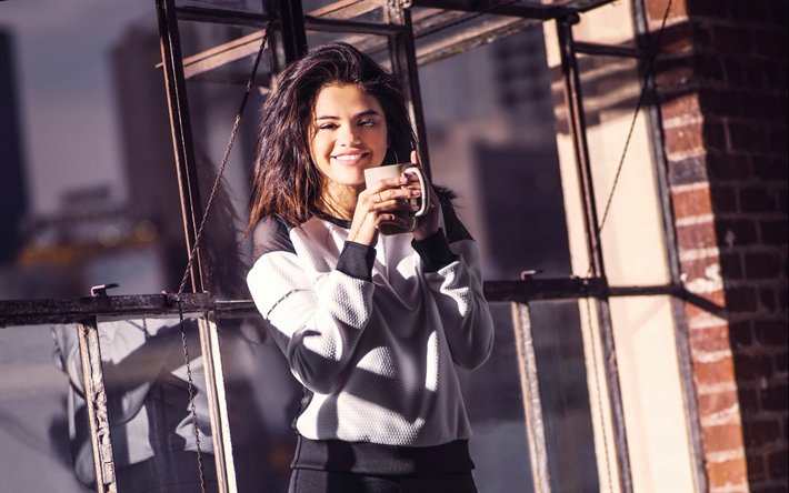 Selena Gomez, Amerikalı şarkıcı, Amerikalı yıldız, gen&#231; &#252;nl&#252;ler, ABD, fotoğraf &#231;ekimi, 4k