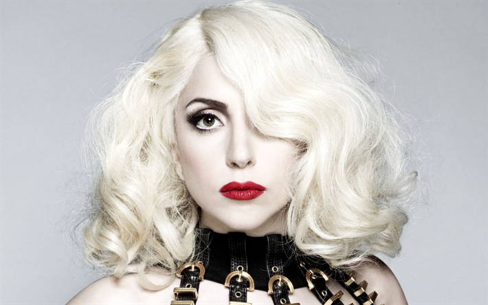 Lady Gaga, rubio, retrato, mujer hermosa sesi&#243;n de fotos, la cantante estadounidense, estados unidos