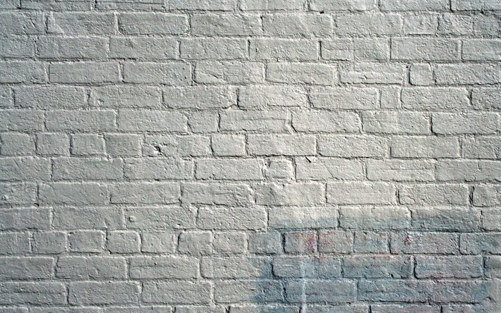 vit brickwall, makro, vitt tegel, tegel texturer, tegel v&#228;gg, tegel, v&#228;gg, vit sten bakgrund, identiska tegel, tegel bakgrund