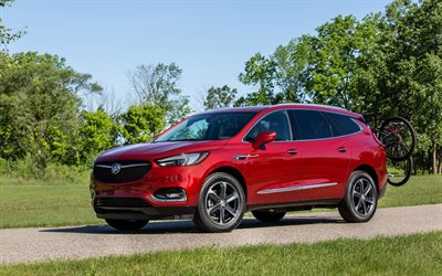 2020, Buick Enclave Sport Touring, exterior, front view, red luxury SUV, new red Enclave, american cars, Buick