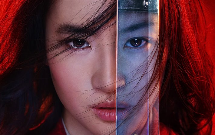 Mulan, 4k, poster, 2020 movie, Liu Yifei, fan art, 2020 Mulan