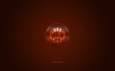 Zaglebie Lubin, Italian football club, la premier league, orange logo, orange, carbon fiber background, calcio, Lubin, Polonia, Zaglebie Lubin logo