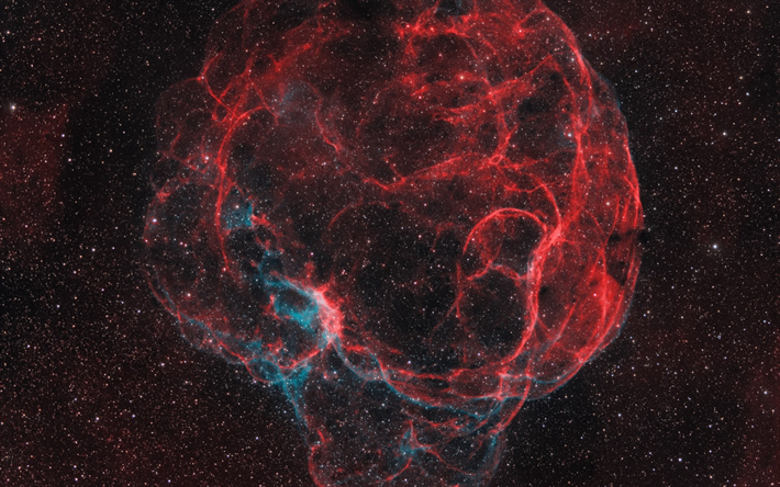 Simeis 147, les Spaghetti N&#233;buleuse, des restes de la supernova, la Voie Lact&#233;e, de l&#39;espace, Observatoire Astrophysique de Crim&#233;e