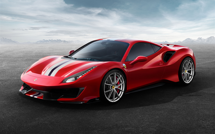 Ferrari 488 Pista, 2019, 711 horsepower, supercar, Italian sports cars, Ferrari