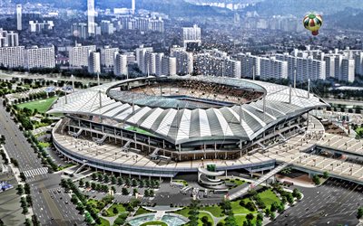 Sangam Stadium, vista a&#233;rea, el Seoul World Cup Stadium, estadio de f&#250;tbol, de f&#250;tbol, de Se&#250;l, corea del Sur estadios, Corea del Sur, Se&#250;l FC stadium