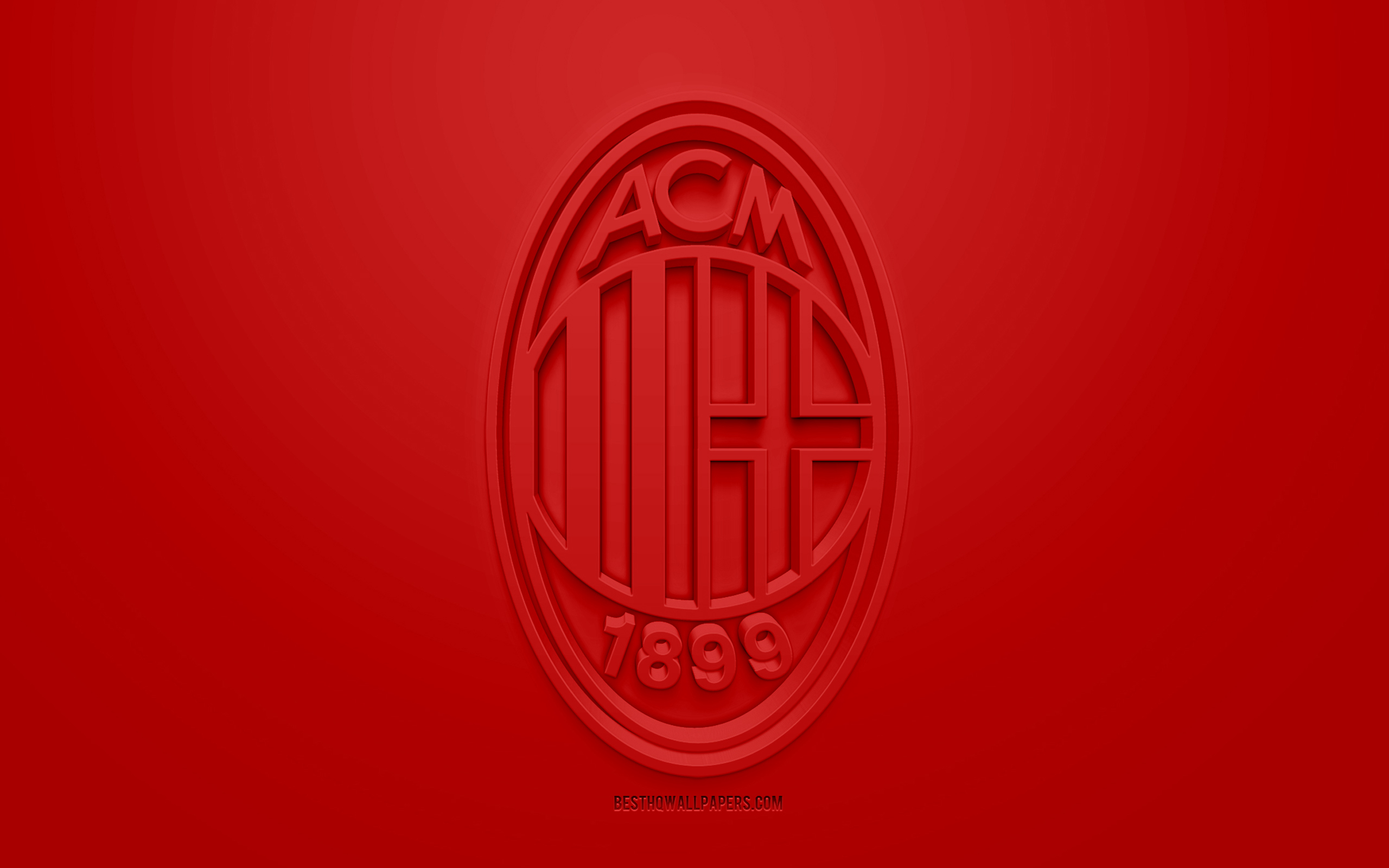 ダウンロード画像 Acミラン 創作3dロゴ 赤の背景 3dエンブレム イタリアのサッカークラブ エクストリーム ゾー ミラノ イタリア 3dアート サッカー お洒落な3dロゴ 画面の解像度 2560x1600 壁紙デスクトップ上