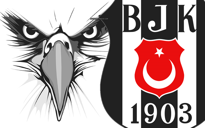 Besiktas JK, turc, club de football, art cr&#233;atif, de l&#39;aigle, logo, embl&#232;me, Istanbul, Turquie, BJK