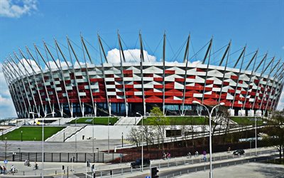 Stadio nazionale di Varsavia, PGE Narodowy, Polonia, polacco, stadio di calcio, esterno, squadra nazionale di calcio, stadio, Europa