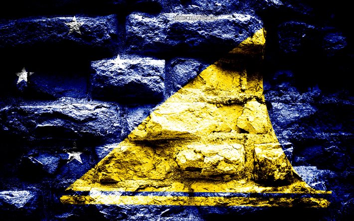 Tokelau drapeau grunge texture de brique, le Drapeau de Tokelau, drapeau sur le mur de brique, Tokelau, les drapeaux des pays d&#39;Oc&#233;anie