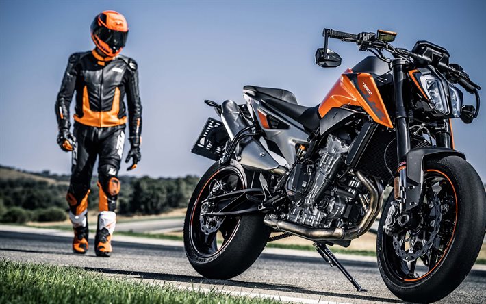 KTM Duke 790, 2020, &#246;n g&#246;r&#252;n&#252;m, dış, yeni turuncu-siyah 790 Duke, Avusturya motosikletler, KTM