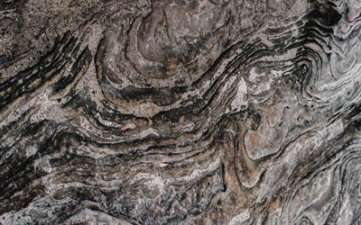 luonnollinen rock rakenne, 4k, ruskea kivi&#228;, makro, kivi taustat, ruskea kivi rakenne, ruskea kivi, kivi tekstuurit, ruskea taustat