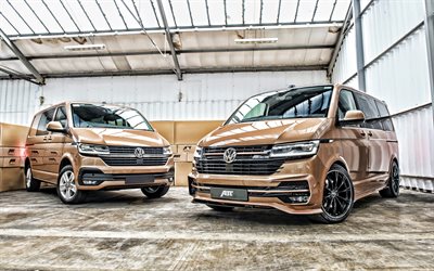Volkswagen Transporter, A ABT Sportsline, minivan, novo Transportador de bronze, ajuste do Transportador, Carros alem&#227;es, Volkswagen