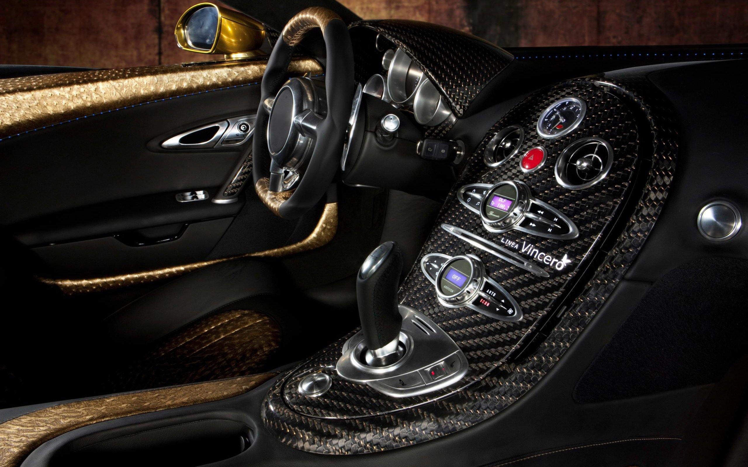 Download wallpapers Bugatti Veyron, Mansory, interior, inside view