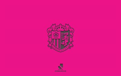 Cerezo Osaka, pink background, Japanese football team, Cerezo Osaka emblem, J1 League, Japan, football, Cerezo Osaka logo